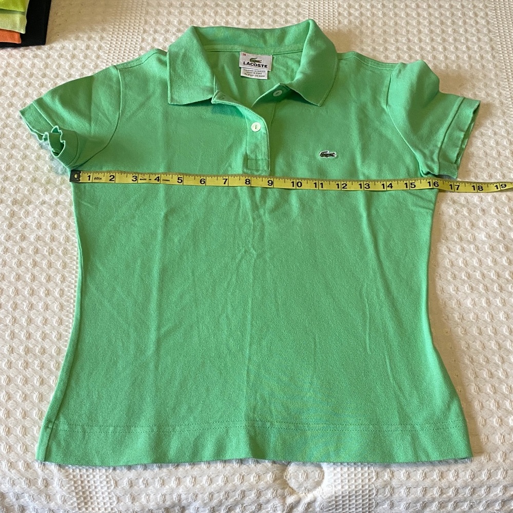 Lacoste Women's Mint Green Polo Tee